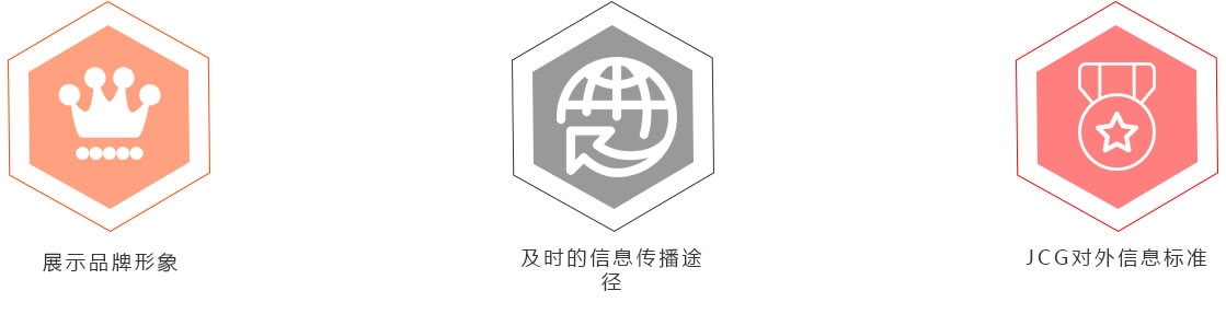 展示品牌形象-及時(shí)的信息傳播途徑-JCG對外信息标準